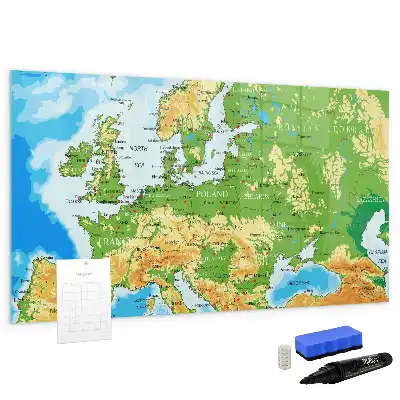 Carte géographique du monde tableau magnétique à dessiner