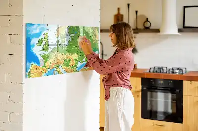 Carte géographique du monde tableau magnétique à dessiner