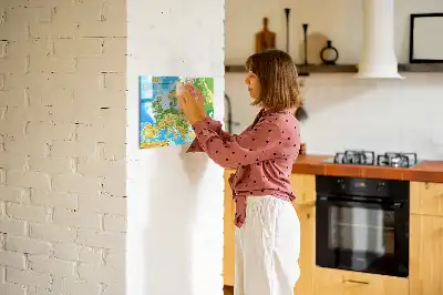 Carte géographique du monde tableau magnétique à dessiner