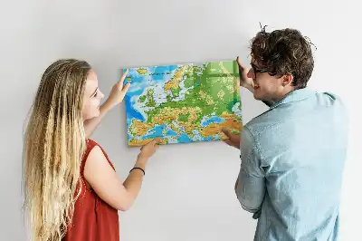 Carte géographique du monde tableau magnétique à dessiner