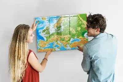 Carte géographique du monde tableau magnétique à dessiner
