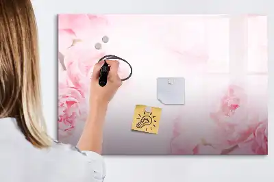 Tableau magnétique pour dessiner motif fleurs épanouies