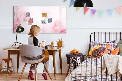 Tableau magnétique pour dessiner motif fleurs épanouies