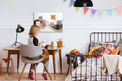 Tableau magnétique à dessiner modèle ligne d'abstraction