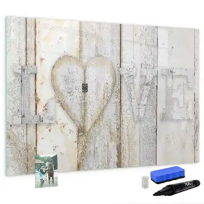 Tableau magnétique de dessin modèle Texte Amour