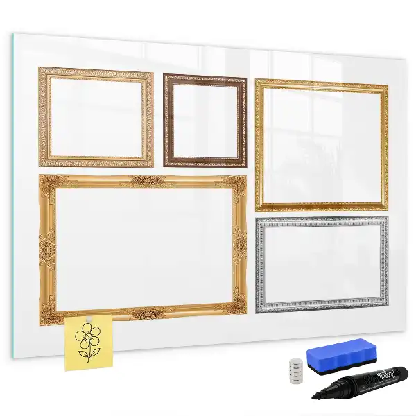 Tableau magnétique pour dessiner cadre doré