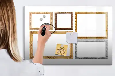 Tableau magnétique pour dessiner cadre doré