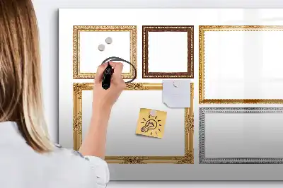 Tableau magnétique pour dessiner cadre doré