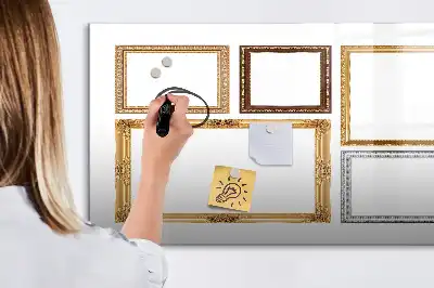 Tableau magnétique pour dessiner cadre doré