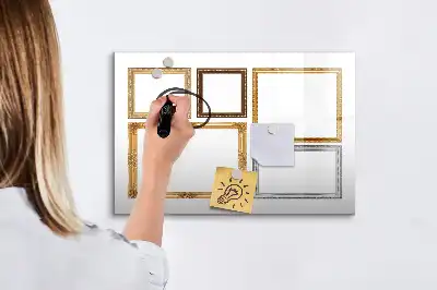 Tableau magnétique pour dessiner cadre doré