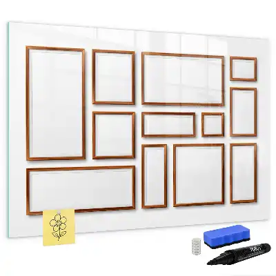Tableau magnétique à dessiner avec cadre en bois