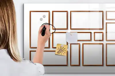 Tableau magnétique à dessiner avec cadre en bois