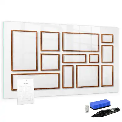 Tableau magnétique à dessiner avec cadre en bois