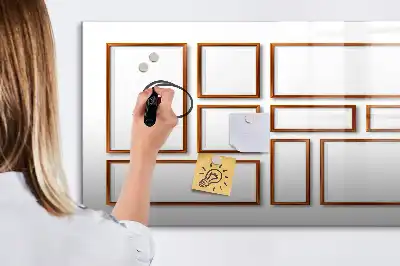 Tableau magnétique à dessiner avec cadre en bois