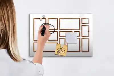 Tableau magnétique à dessiner avec cadre en bois
