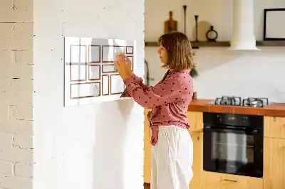 Tableau magnétique à dessiner avec cadre en bois
