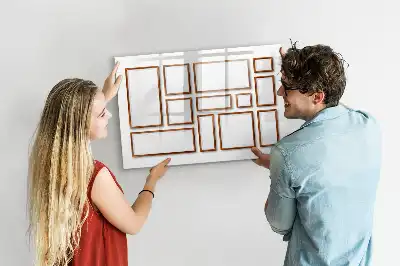 Tableau magnétique à dessiner avec cadre en bois