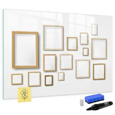 Tableau magnétique avec cadre en bois