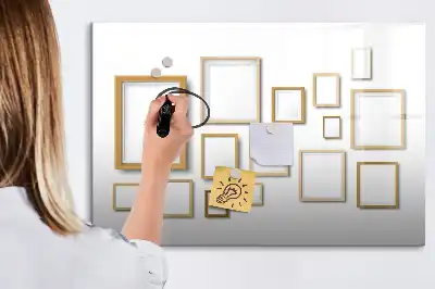 Tableau magnétique avec cadre en bois