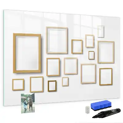 Tableau magnétique avec cadre en bois