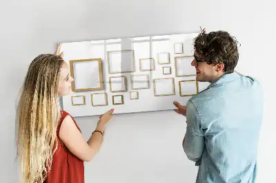 Tableau magnétique avec cadre en bois