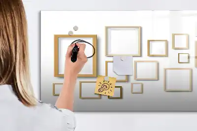 Tableau magnétique avec cadre en bois