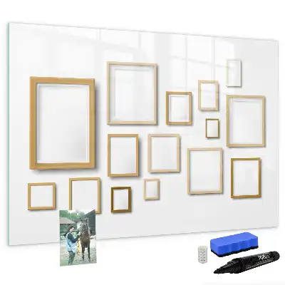 Tableau magnétique avec cadre en bois