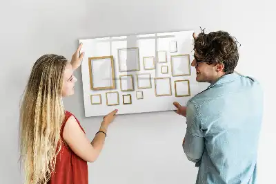 Tableau magnétique avec cadre en bois