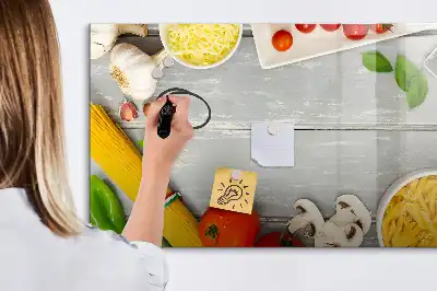 Tableau magnétique pour dessiner modèle ingrédients