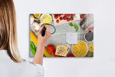 Tableau magnétique pour dessiner modèle ingrédients