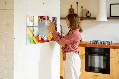 Tableau magnétique pour dessiner modèle ingrédients