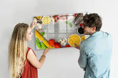 Tableau magnétique pour dessiner modèle ingrédients