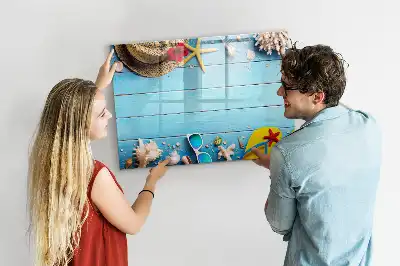 Tableau magnétique à dessiner accessoires de plage