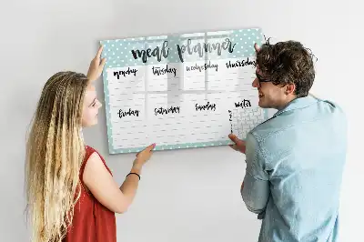 Tableau magnétique pour dessiner planificateur de repas