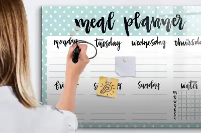 Tableau magnétique pour dessiner planificateur de repas