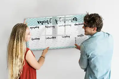 Tableau magnétique pour dessiner planificateur de repas