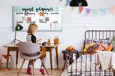 Tableau magnétique pour dessiner planificateur de repas