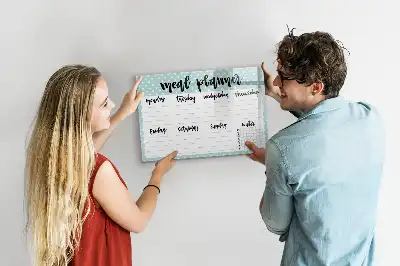 Tableau magnétique pour dessiner planificateur de repas