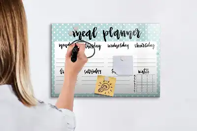 Tableau magnétique pour dessiner planificateur de repas