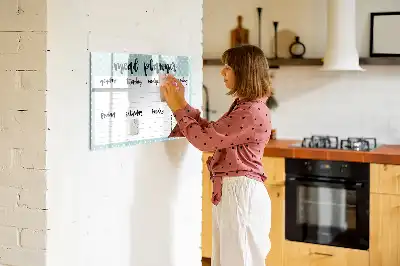 Tableau magnétique pour dessiner planificateur de repas