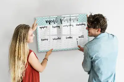 Tableau magnétique pour dessiner planificateur de repas