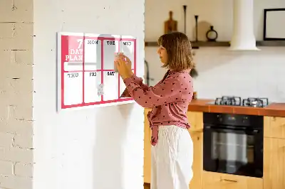 Planificateur hebdomadaire tableau magnétique pour dessiner