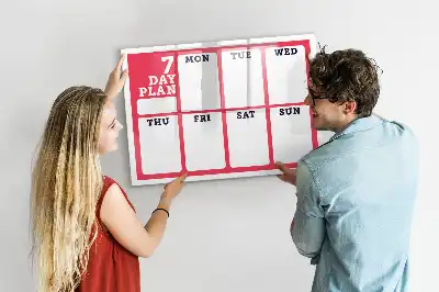 Planificateur hebdomadaire tableau magnétique pour dessiner