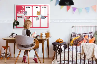 Planificateur hebdomadaire tableau magnétique pour dessiner