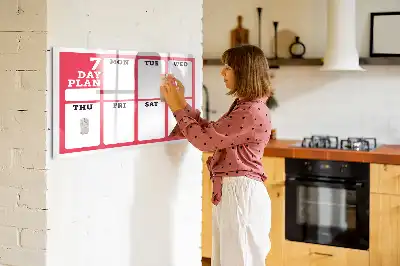 Planificateur hebdomadaire tableau magnétique pour dessiner