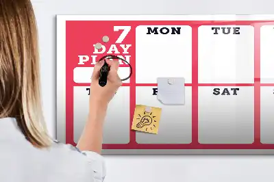 Planificateur hebdomadaire tableau magnétique pour dessiner