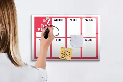 Planificateur hebdomadaire tableau magnétique pour dessiner