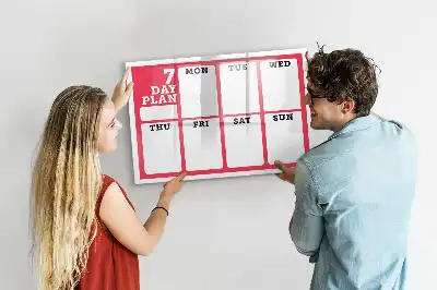 Planificateur hebdomadaire tableau magnétique pour dessiner