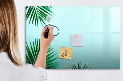 Tableau magnétique à dessiner motif feuilles de palmier