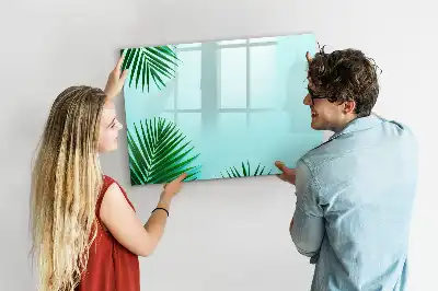 Tableau magnétique à dessiner motif feuilles de palmier